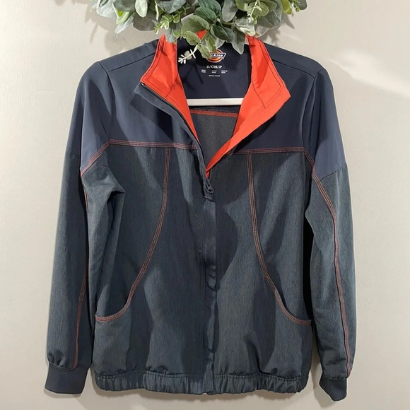Dickies Dynamix Zip Front Bomber Scrub Jacket Gray S - Picture 1 of 16